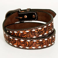 Western Belt - Hand Carved Floral