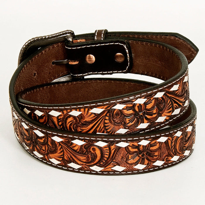 Western Belt - Hand Carved Floral
