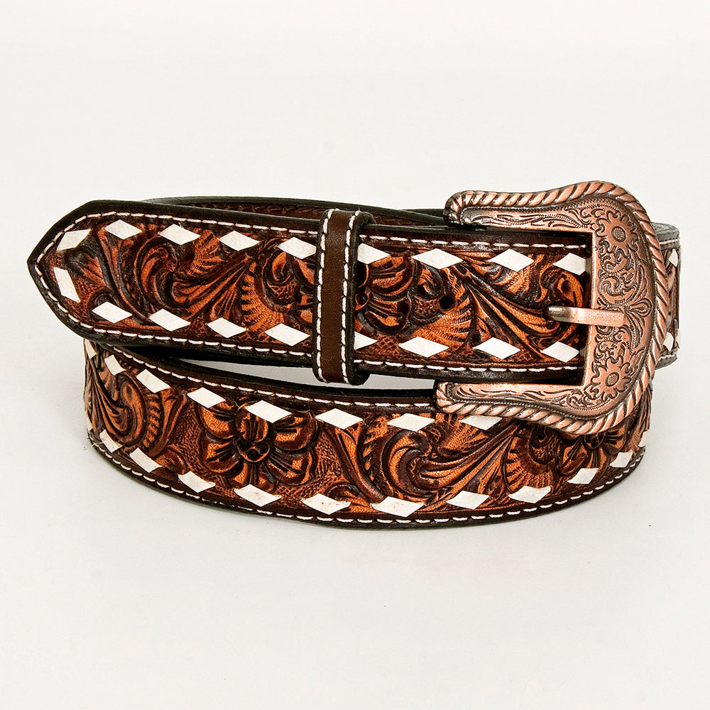 Western Belt - Hand Carved Floral