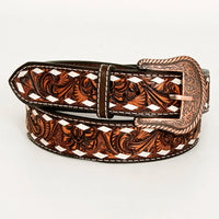 Western Belt - Hand Carved Floral