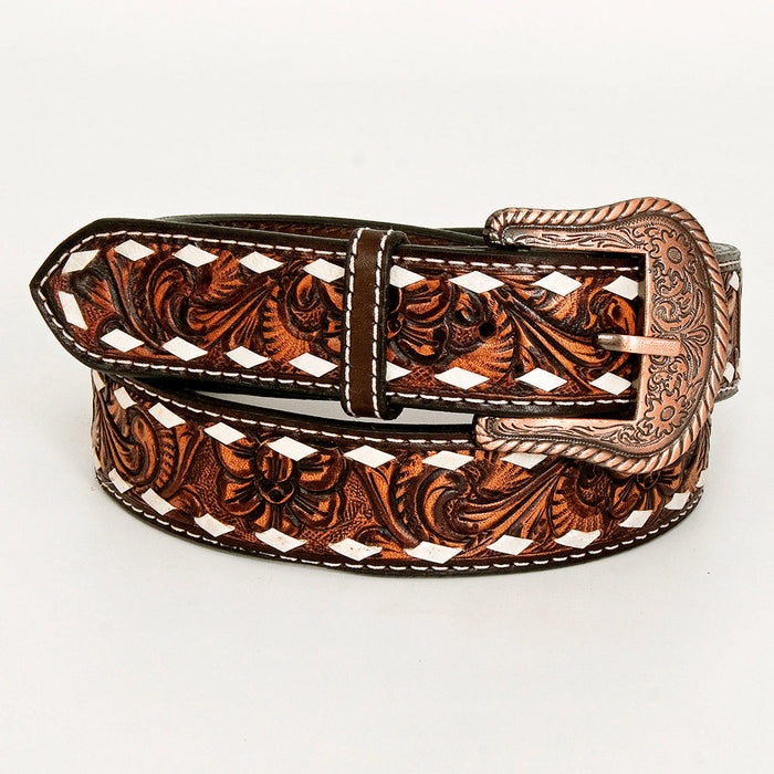 Western Belt - Hand Carved Floral