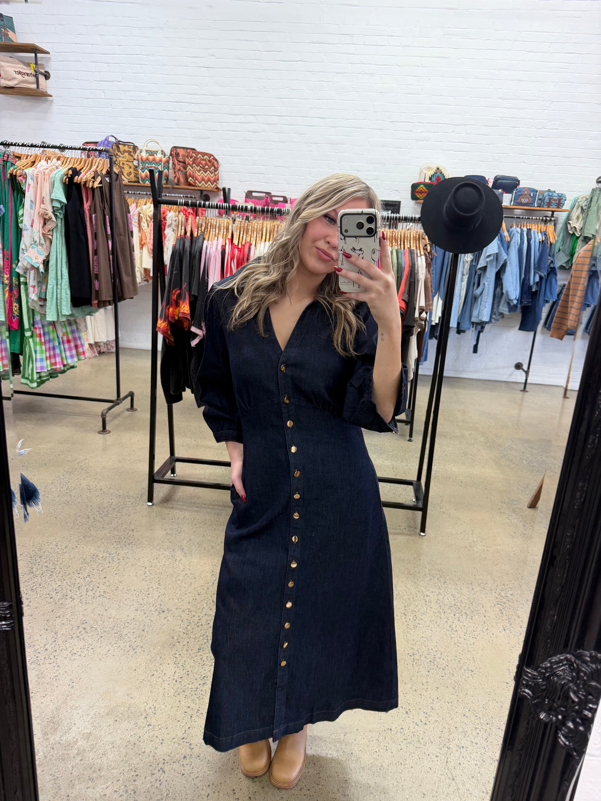 Ronnie Maxi Dress - Indigo Denim