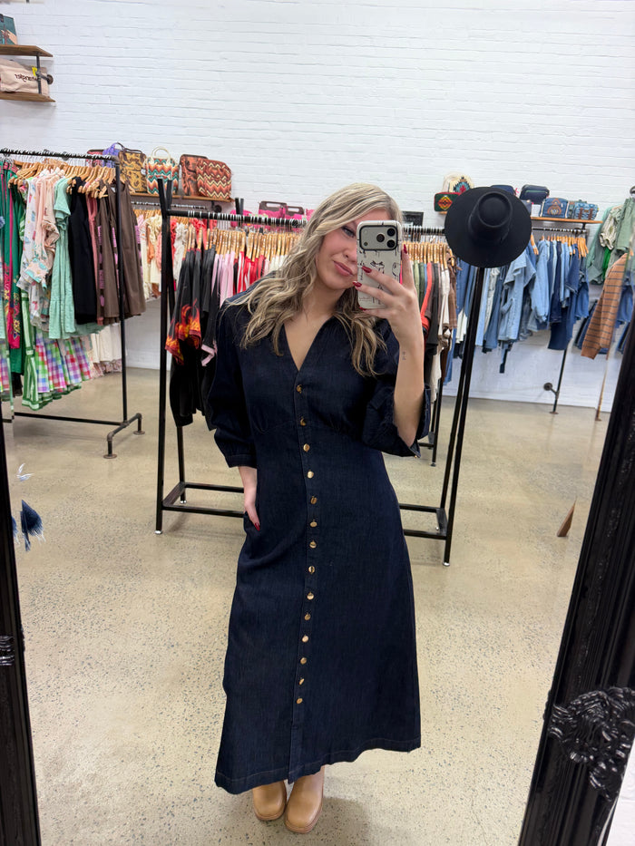 Ronnie Maxi Dress - Indigo Denim