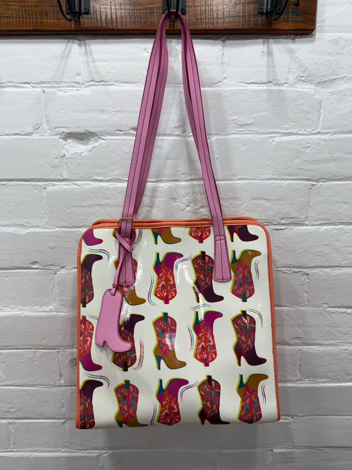 Cass - Western Boot Print Jelly Tote