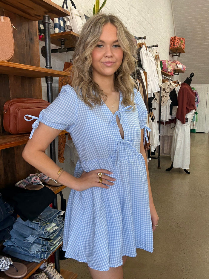 Dahlia Mini Dress - Gingham