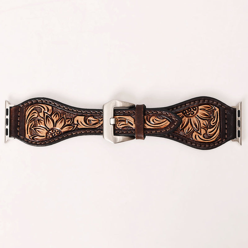 Leather Apple Watch Band -  Floral