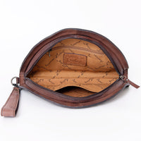 Ruth - Leather Tooled Clutch