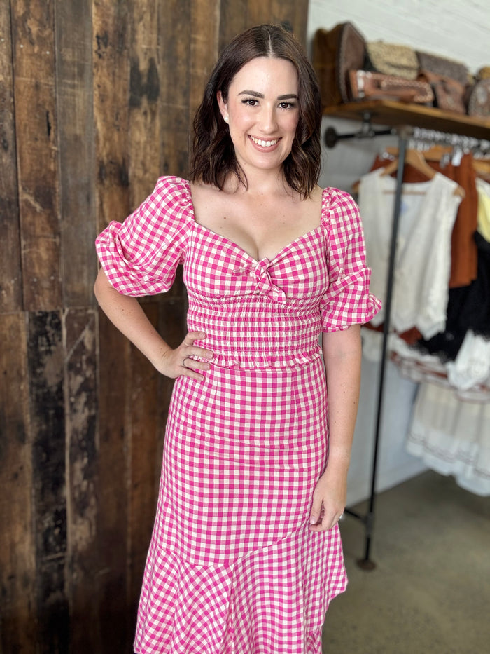 Jorgie Set - Pink Gingham