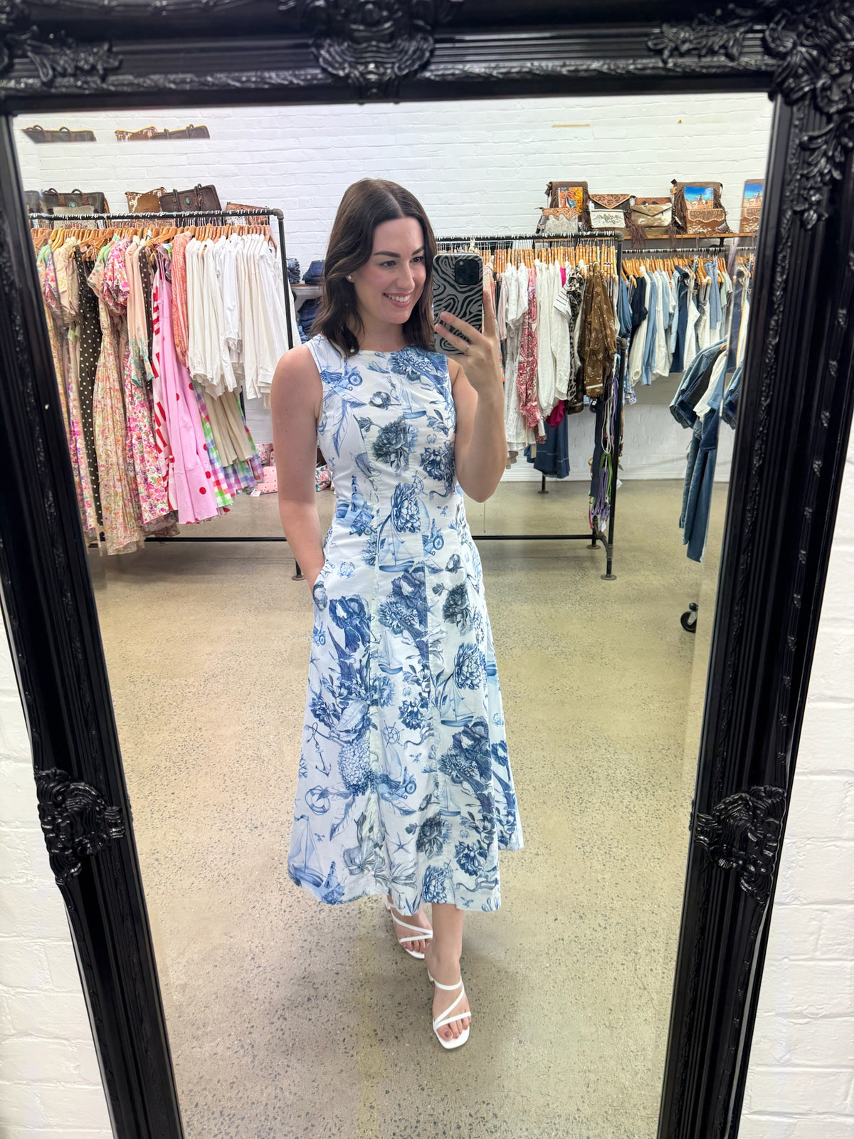 Marina Doll Dress - Coastal Print