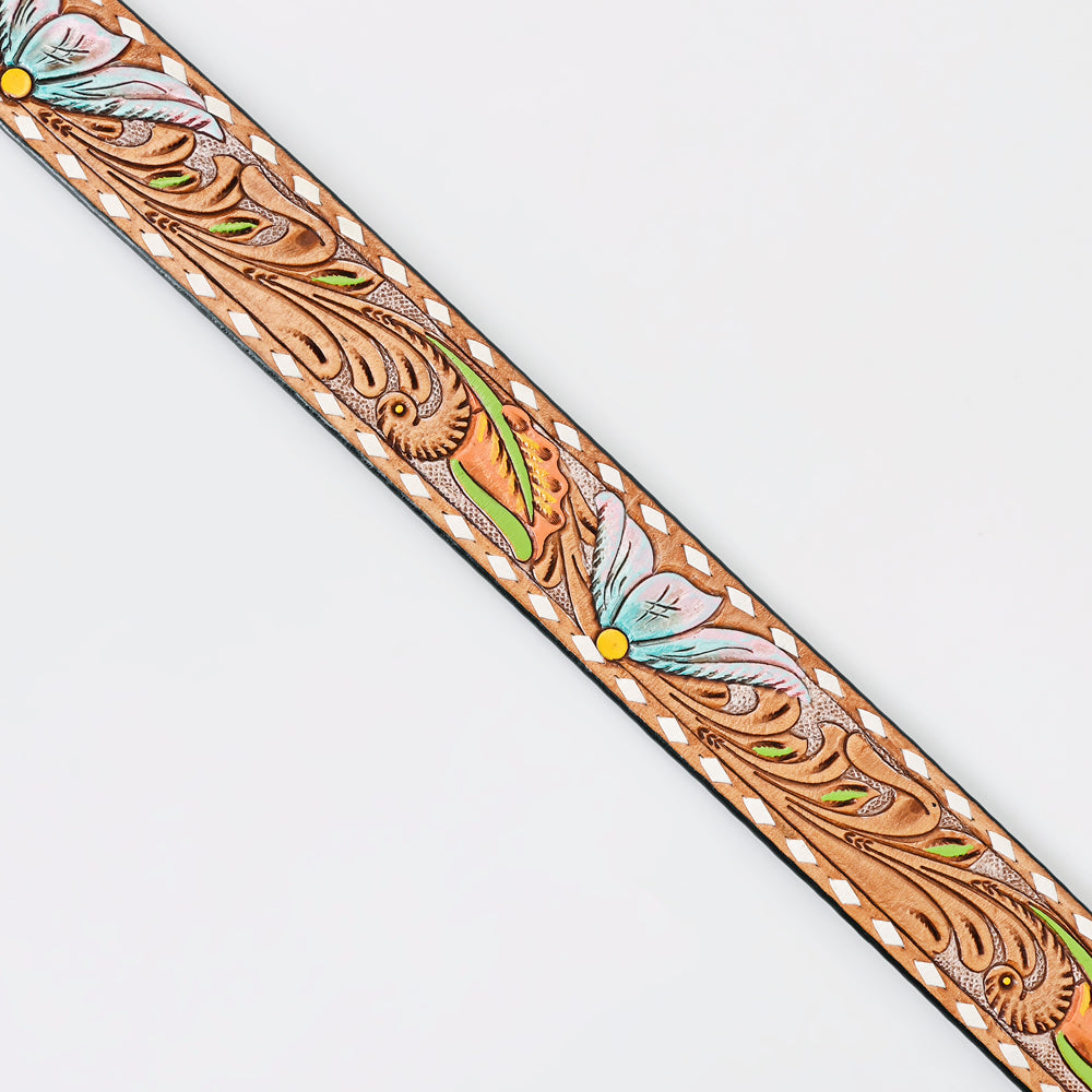 Western Belt - Pastel Painted Floral