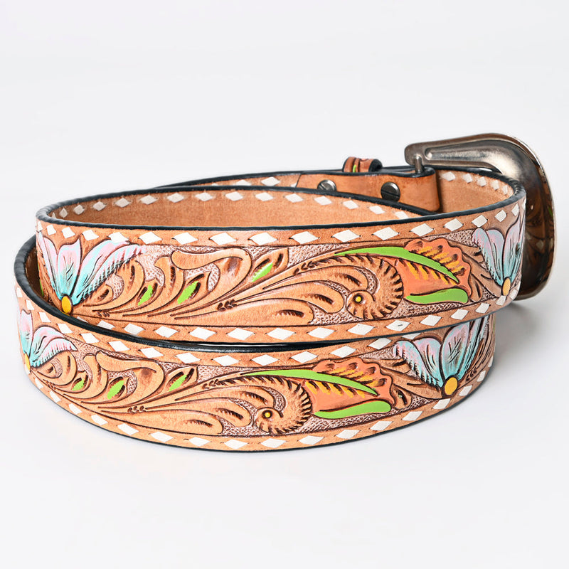 Western Belt - Pastel Painted Floral