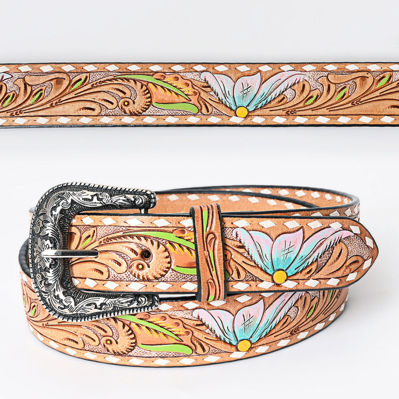 Western Belt - Pastel Painted Floral