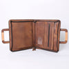 Ella - Carved Leather And Cowhide Western Laptop Bag/ Briefcase