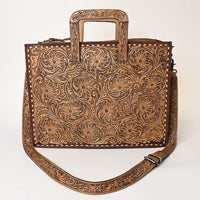 Poppy  - Leather Tooled Tote Bag