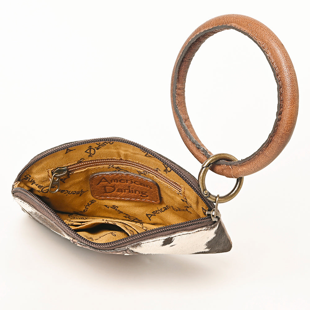 Louella - Leather Tooled Cowhide Clutch