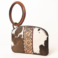 Louella - Leather Tooled Cowhide Clutch