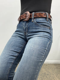 Rock & Roll Cowgirl Jeans - BW4RD09087 - Curve Embroidery Mid Rise Riding Fit