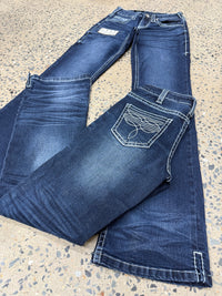 Cowgirl Tuff Jeans - Boot Stitch White