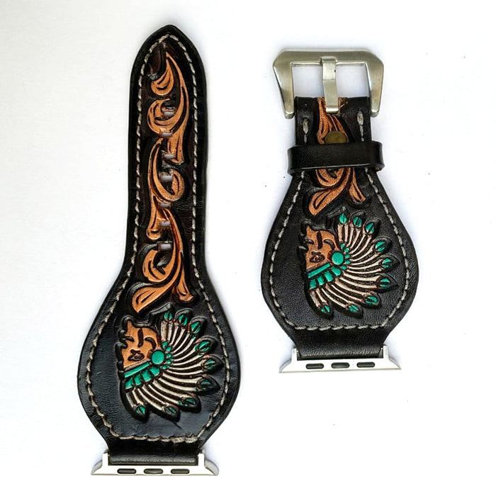 Leather Apple Watch Band -  Indian