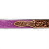 Western Belt - Floral Tooled Purple Suede