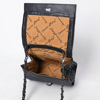 Sadie - Black Quilted Leather Crossbody