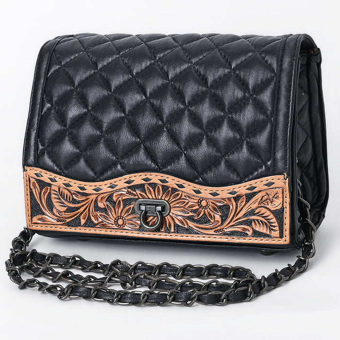 Sadie - Black Quilted Leather Crossbody