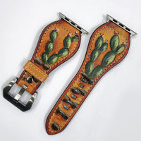 Leather Apple Watch Band - Desert Cactus