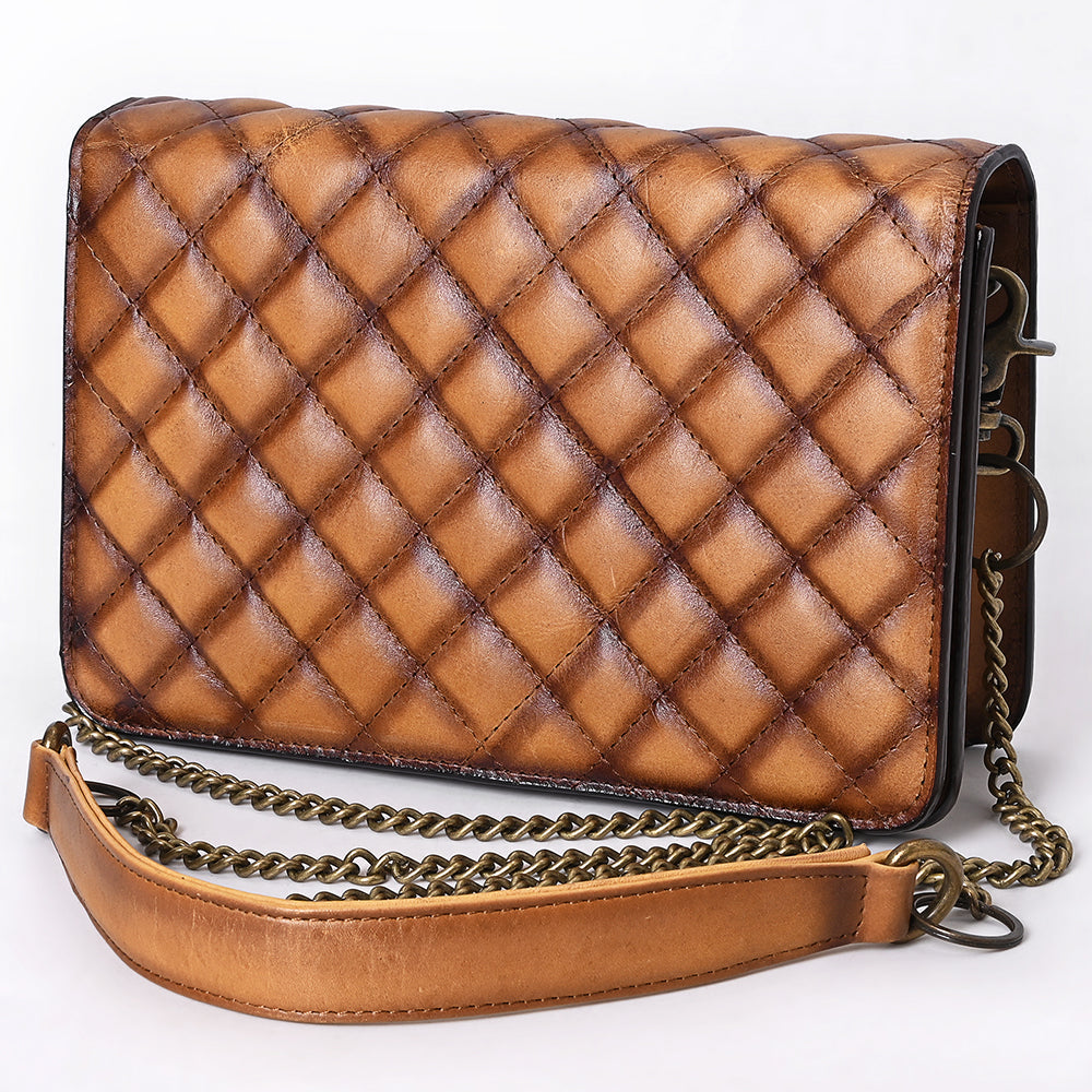 Ella - Quilted Leather Clutch Bag