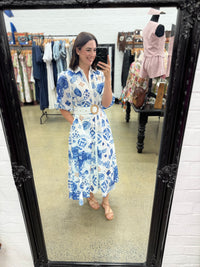 Mabel Maxi Dress - Blue Floral