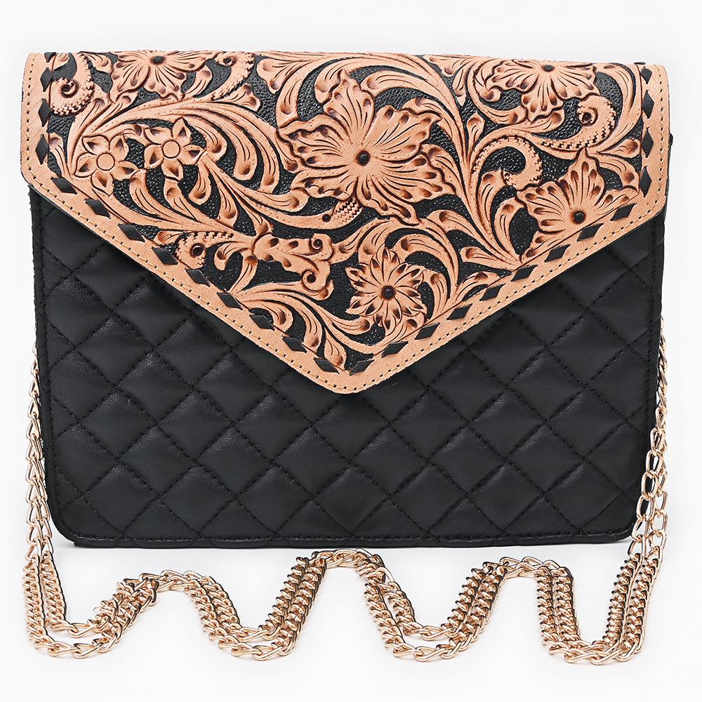 Dakota - Black Quilted Leather Crossbody