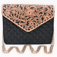 Dakota - Black Quilted Leather Crossbody