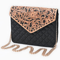 Dakota - Black Quilted Leather Crossbody
