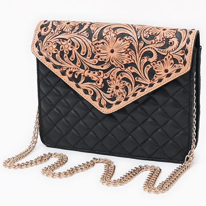Dakota - Black Quilted Leather Crossbody