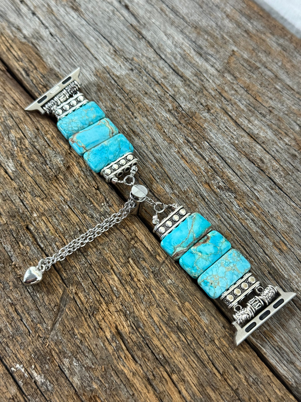Silver Turquoise Apple Watch Band - Georgie
