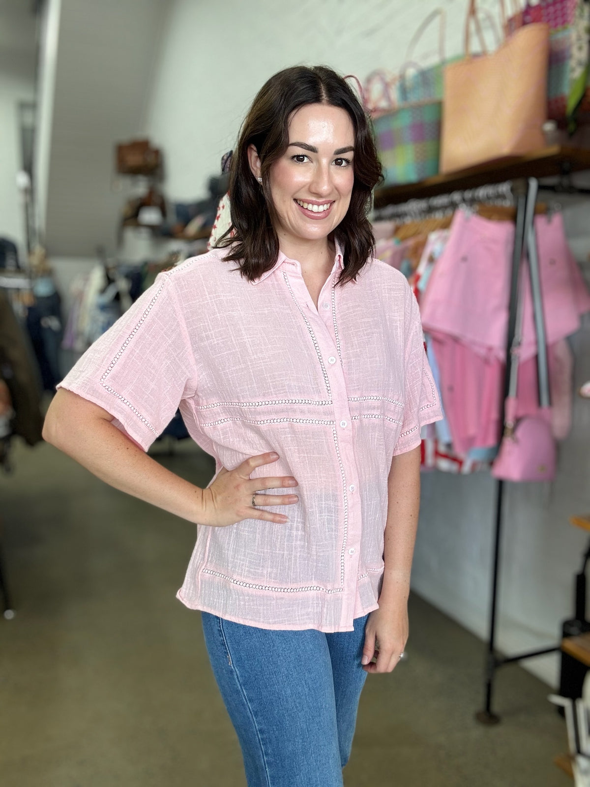 Ella Top - Blush Pink