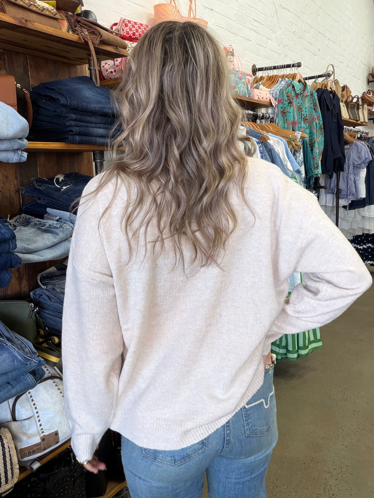 Cowboy Boots Knit - Beige