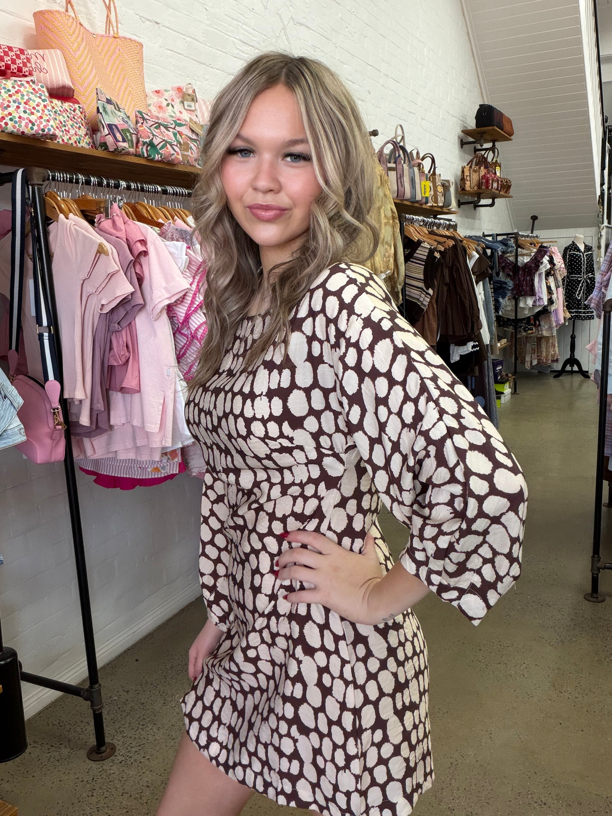 Bonnie - Coastal Abstract Mini Dress