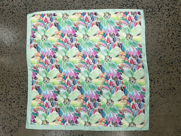 Western Wild Rag - Floral (Lime Green)
