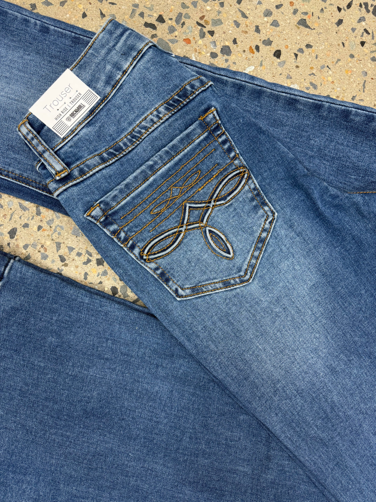 Rock & Roll Cowgirl Jeans - BW5HD07884 - Raised Denim High Rise Trouser