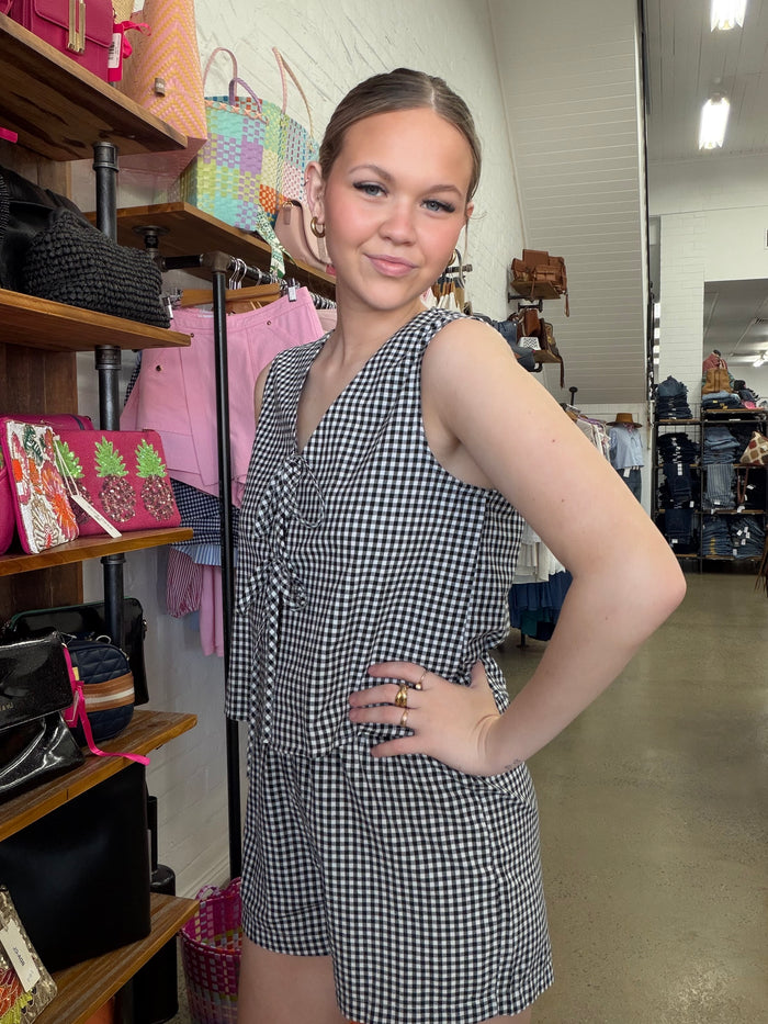 Kloe Set - Black & White Ginghman