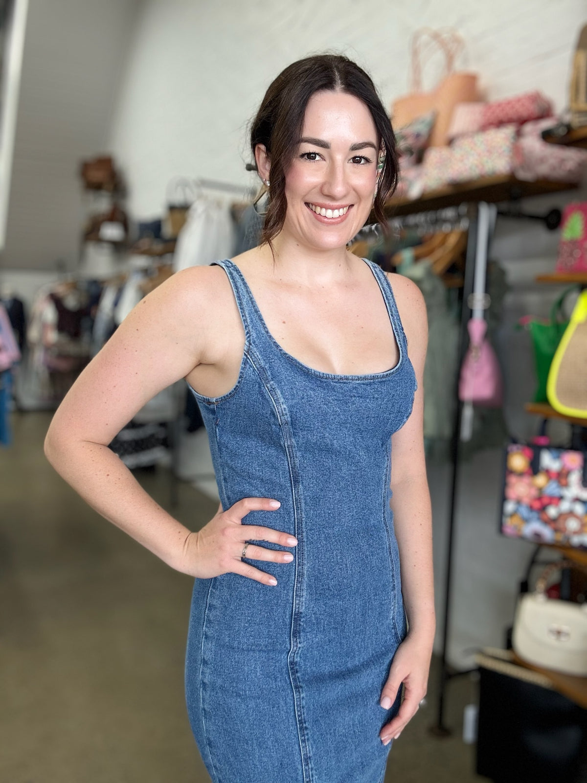 Alexandra Midi Dress - Blue