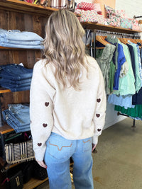 Gabriel Cardigan - Beige Hearts