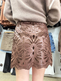 Oakee Mini Skirt - Brown