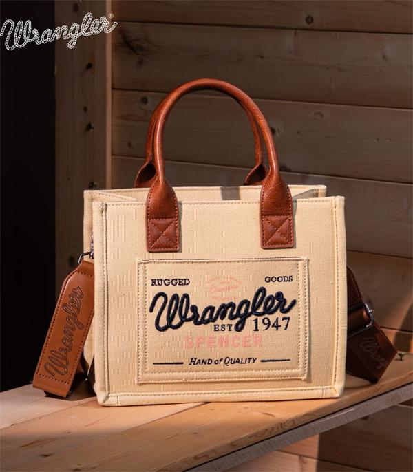 Wrangler Vintage Canvas Tote Crossbody - Tan (WG136-8120STN)