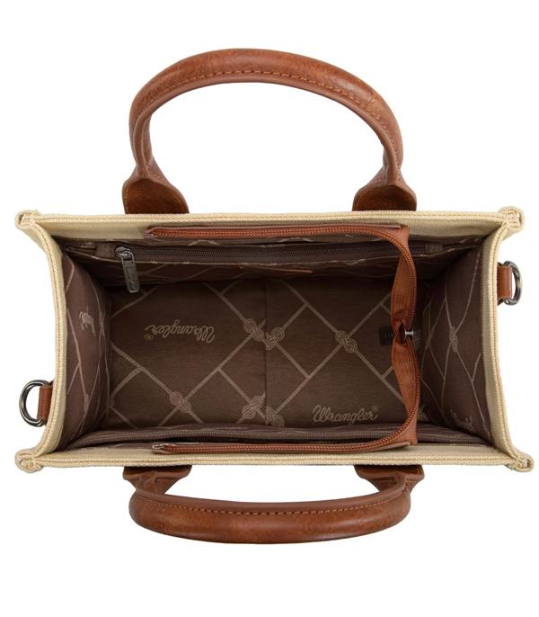 Wrangler Vintage Canvas Tote Crossbody - Tan (WG136-8120STN)