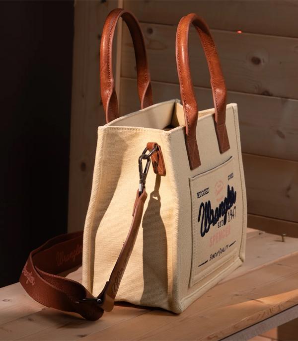 Wrangler Vintage Canvas Tote Crossbody - Tan (WG136-8120STN)