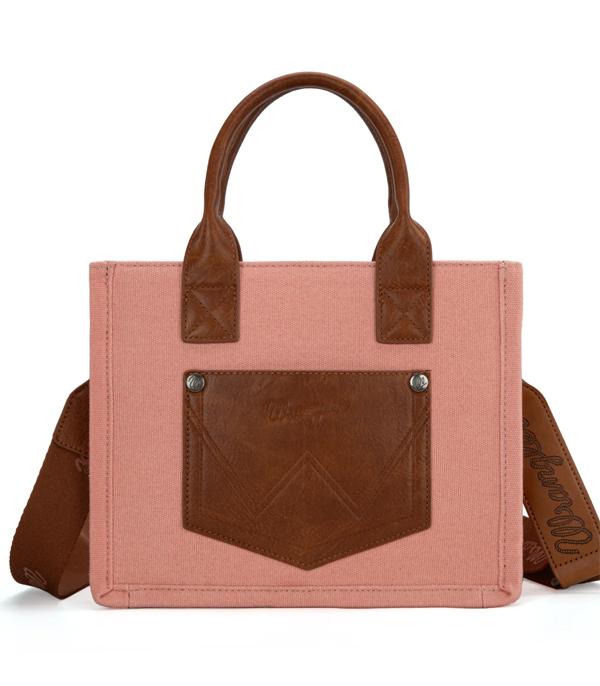 Wrangler Vintage Canvas Tote Crossbody - Pink (WG136-8120SPK)