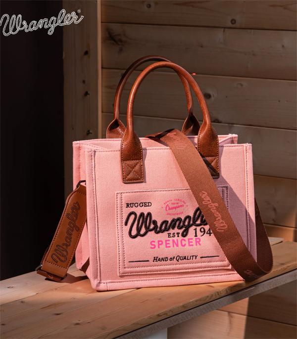 Wrangler Vintage Canvas Tote Crossbody - Pink (WG136-8120SPK)