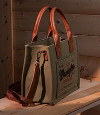 Wrangler Vintage Canvas Tote Crossbody - Green (WG136-8120SGN)