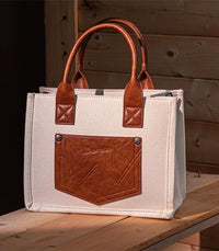 Wrangler Vintage Canvas Tote Crossbody - Beige (WG136-8120SBG)